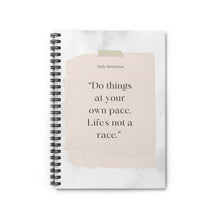 Load image into Gallery viewer, Motivational Spiral Notebook, Inspirational Journal, Writing Notebook, Gift for Writers, Ruled Line Paper