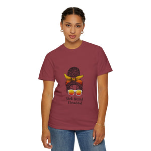 Empowered Statement Tee - Black Blessed & Beautiful, Unisex T-Shirt, Casual Wear, Gift for Friends, Summer Outfit, Positive Vibes