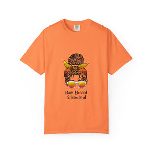 Empowered Statement Tee - Black Blessed & Beautiful, Unisex T-Shirt, Casual Wear, Gift for Friends, Summer Outfit, Positive Vibes