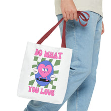 Cargar imagen en el visor de la galería, Heart Tote Bag, Inspirational Tote, Canvas Bag, Reusable Shopper, Grocery Bag
