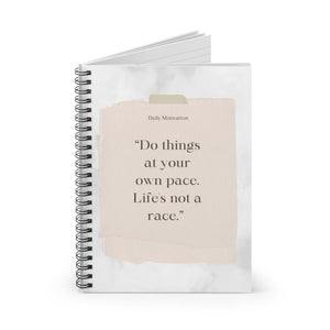 Motivational Spiral Notebook, Inspirational Journal, Writing Notebook, Gift for Writers, Ruled Line Paper