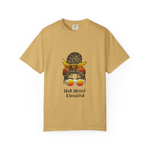 Empowered Statement Tee - Black Blessed & Beautiful, Unisex T-Shirt, Casual Wear, Gift for Friends, Summer Outfit, Positive Vibes