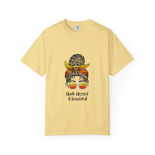 Cargar imagen en el visor de la galería, Empowered Statement Tee - Black Blessed &amp; Beautiful, Unisex T-Shirt, Casual Wear, Gift for Friends, Summer Outfit, Positive Vibes
