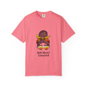 Empowered Statement Tee - Black Blessed & Beautiful, Unisex T-Shirt, Casual Wear, Gift for Friends, Summer Outfit, Positive Vibes