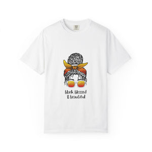 Empowered Statement Tee - Black Blessed & Beautiful, Unisex T-Shirt, Casual Wear, Gift for Friends, Summer Outfit, Positive Vibes