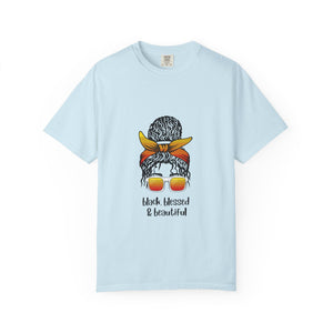 Empowered Statement Tee - Black Blessed & Beautiful, Unisex T-Shirt, Casual Wear, Gift for Friends, Summer Outfit, Positive Vibes