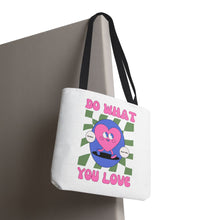 Cargar imagen en el visor de la galería, Heart Tote Bag, Inspirational Tote, Canvas Bag, Reusable Shopper, Grocery Bag
