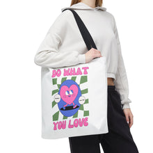 Cargar imagen en el visor de la galería, Heart Tote Bag, Inspirational Tote, Canvas Bag, Reusable Shopper, Grocery Bag
