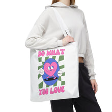 Cargar imagen en el visor de la galería, Heart Tote Bag, Inspirational Tote, Canvas Bag, Reusable Shopper, Grocery Bag
