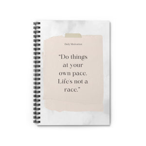 Motivational Spiral Notebook, Inspirational Journal, Writing Notebook, Gift for Writers, Ruled Line Paper