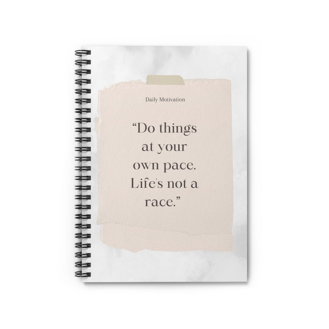 Motivational Spiral Notebook, Inspirational Journal, Writing Notebook, Gift for Writers, Ruled Line Paper