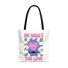 Cargar imagen en el visor de la galería, Heart Tote Bag, Inspirational Tote, Canvas Bag, Reusable Shopper, Grocery Bag
