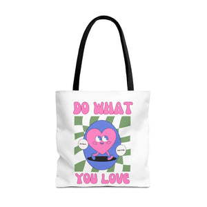 Heart Tote Bag, Inspirational Tote, Canvas Bag, Reusable Shopper, Grocery Bag