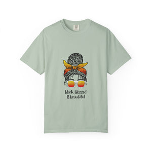 Empowered Statement Tee - Black Blessed & Beautiful, Unisex T-Shirt, Casual Wear, Gift for Friends, Summer Outfit, Positive Vibes