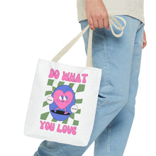 Cargar imagen en el visor de la galería, Heart Tote Bag, Inspirational Tote, Canvas Bag, Reusable Shopper, Grocery Bag
