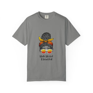 Empowered Statement Tee - Black Blessed & Beautiful, Unisex T-Shirt, Casual Wear, Gift for Friends, Summer Outfit, Positive Vibes