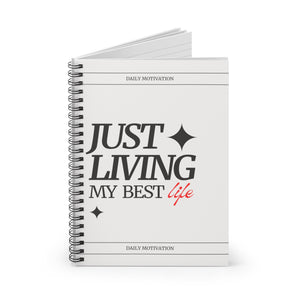 Motivational Spiral Notebook, Inspirational Journal, Writing Notebook, Gift for Writers, Ruled Line Paper